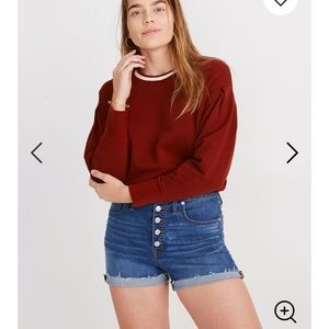 Madewell High-Rise Button-Front Denim Shorts NWT